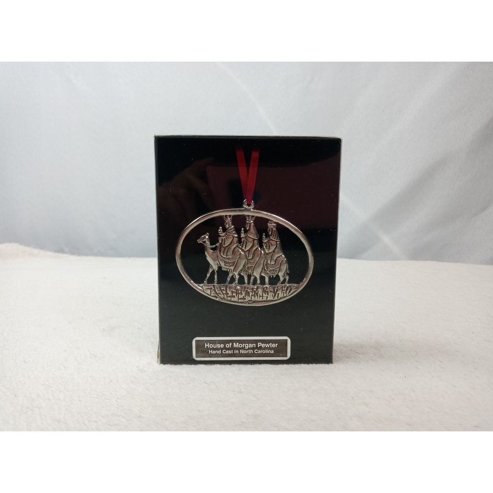 House of Morgan Pewter Ornament Three Wise Men‎ Camels Hand Cast NC Boxed